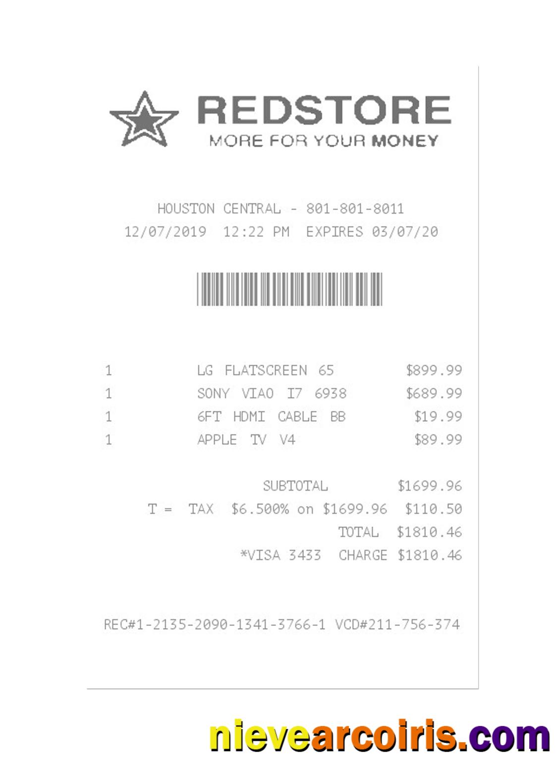 REDSTORE payment check